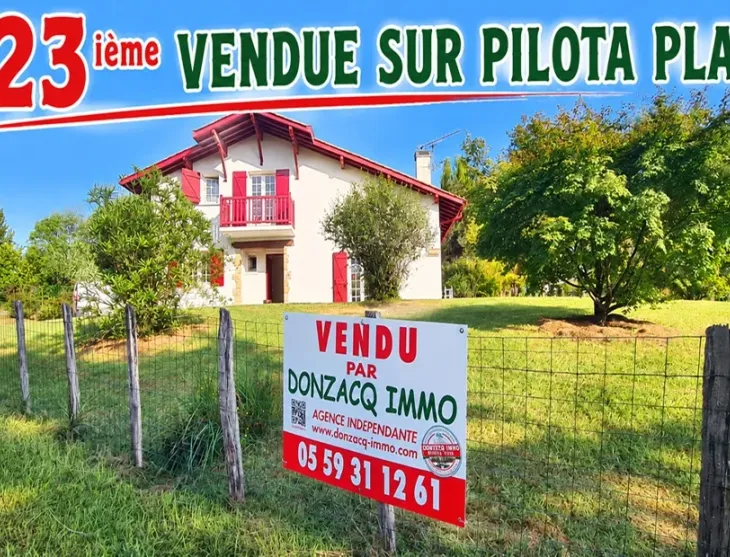 Quartier calme de Mouguerre - Villa de type Basque de 1994 de 110 m² habitable, 3 chambres, garage + 2 terrasses sur jolie parcelle de 1396 m²