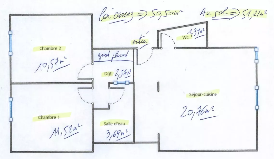 Biarritz Quartier St Charles - Au 1er étage d’une résidence ancienne, joli type 3 coup de coeur de 52 m² habitable entièrement refait et ses 2 caves