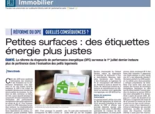 Nouvelle réforme du DPE pour les petites surfaces rentre en vigueur.