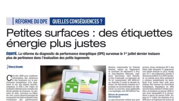 Nouvelle réforme du DPE pour les petites surfaces rentre en vigueur.